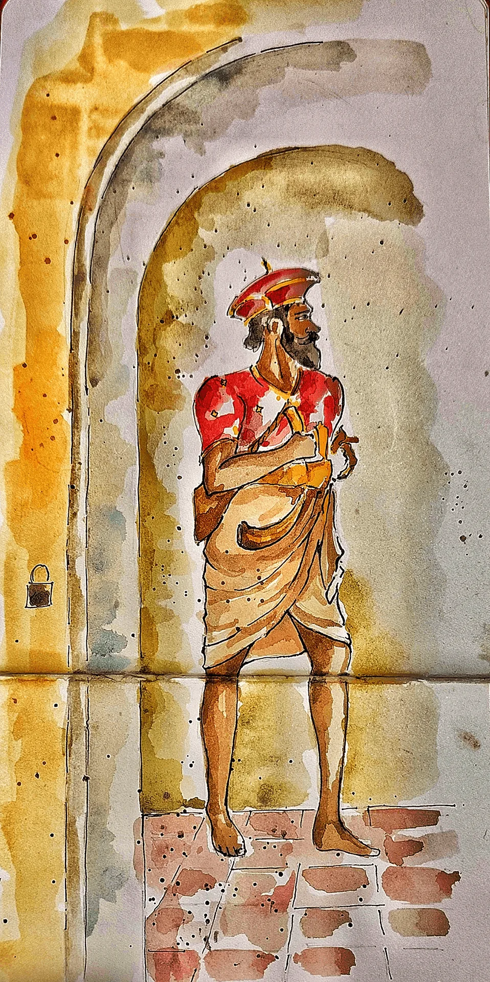Statue of a "Kodithuwakku" at Galle Black Fort