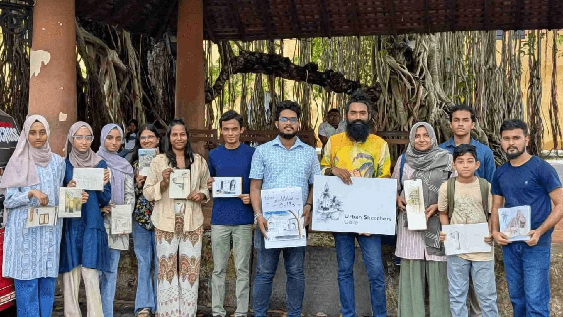 Urban Sketchers Galle group at Sketch Meet #3