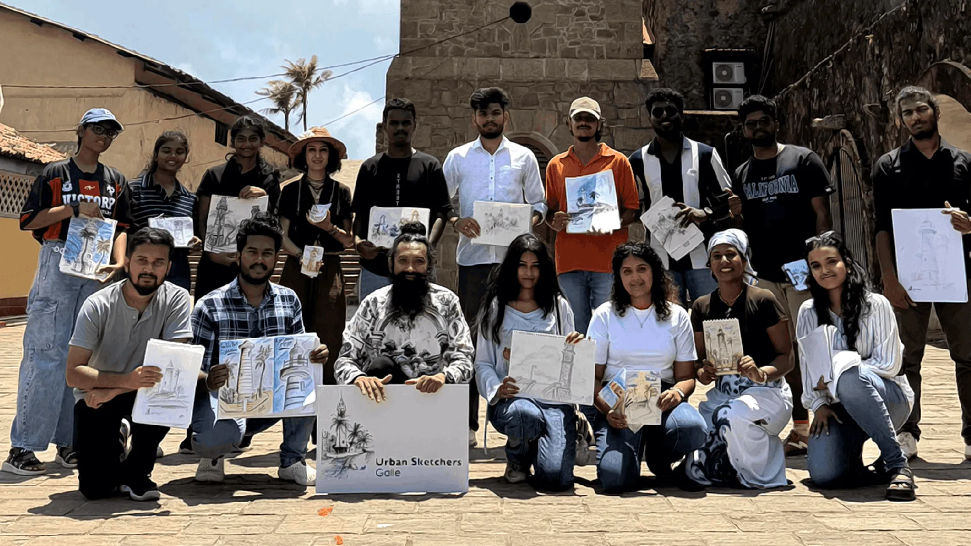 Urban Sketchers Galle group at Sketch Meet #4